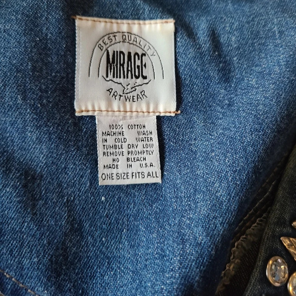 Vintage Mirage Denim Shirts Women's One size Embellished - Picture 6 of 12